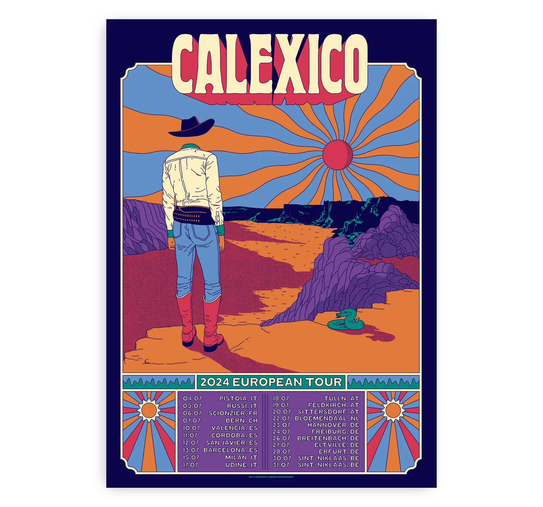 Calexico European Tour 2024 Poster - Signed - Image 2