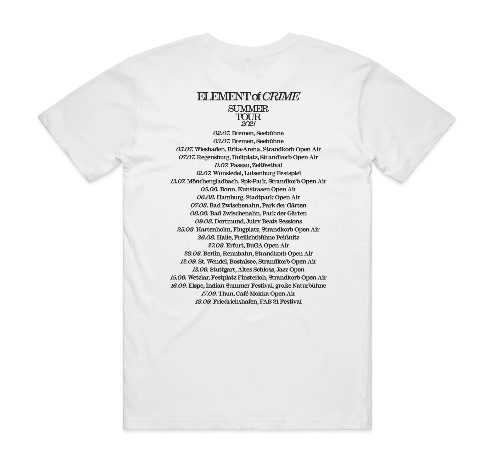Sommer Tour 2021 T-Shirt weiß - Image 2
