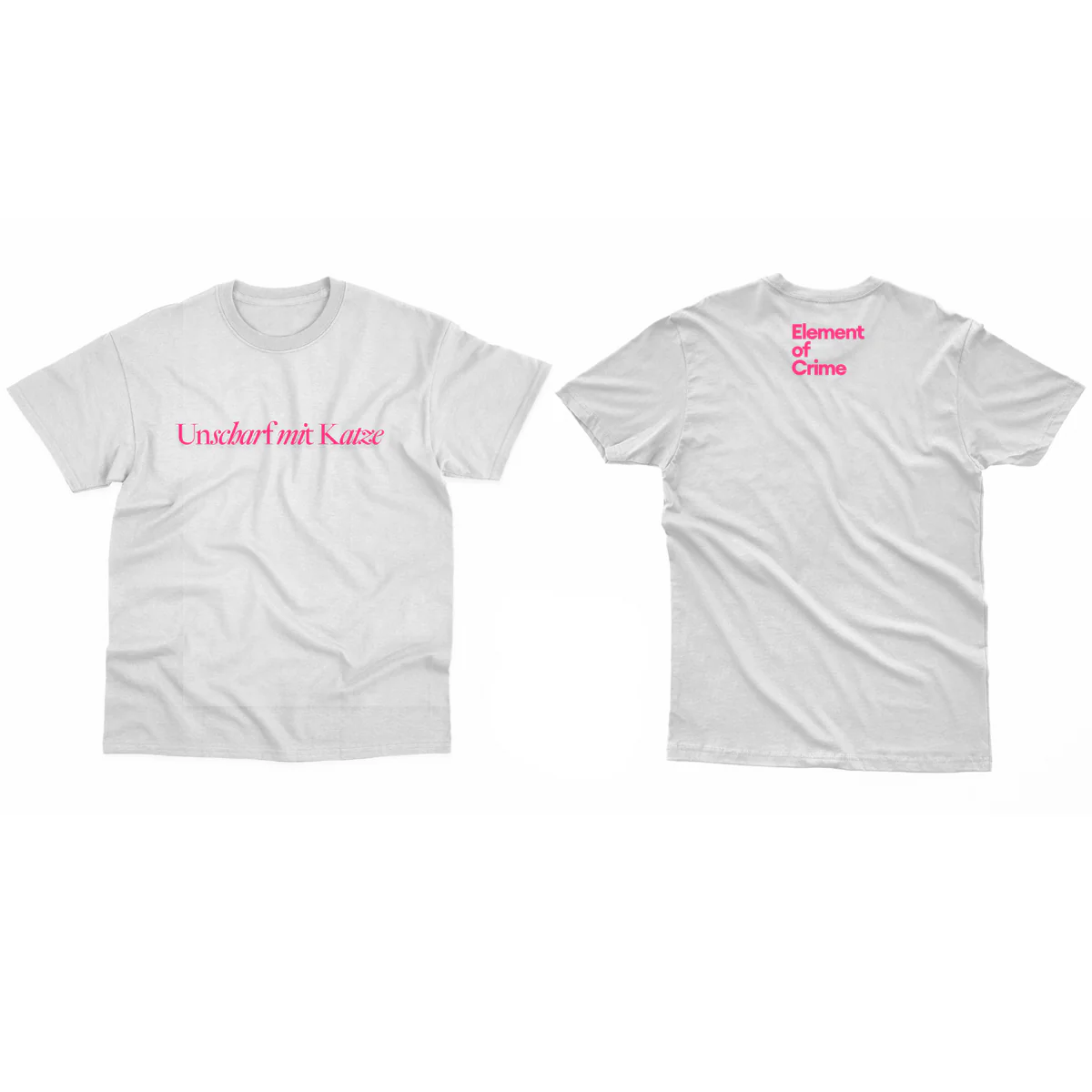 Unscharf Mit Katzen T-Shirt Weiss