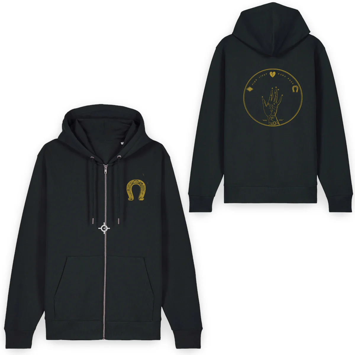 Find Light, Hang Boss Black Hoodie - Image 3
