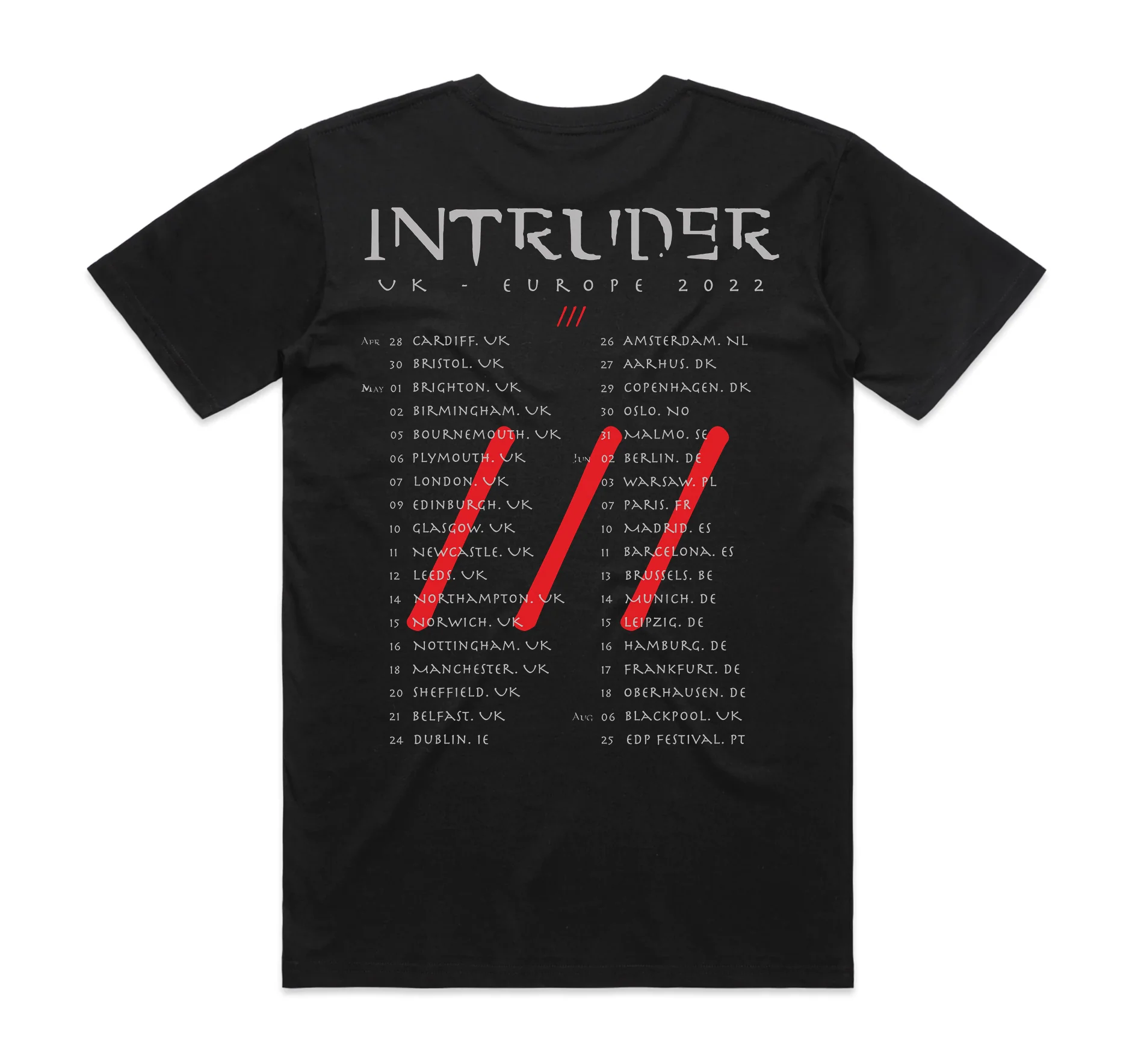 Intruder Tour Dates T-Shirt - Image 2