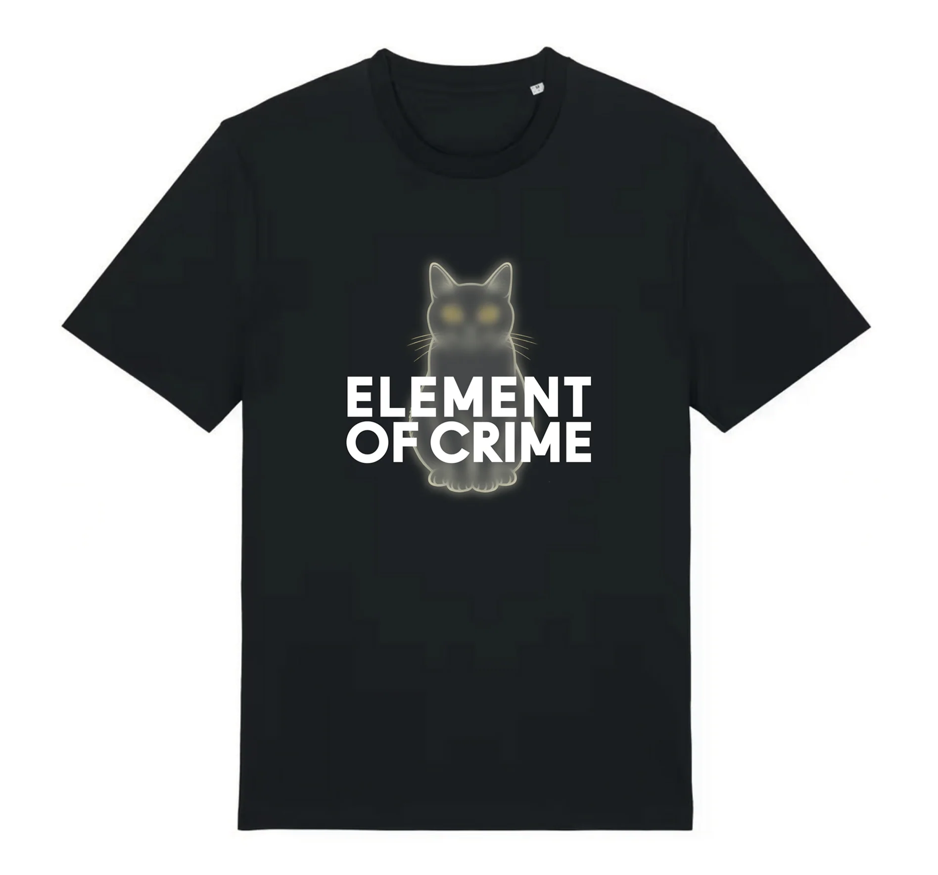 Katze T-Shirt Schwarz