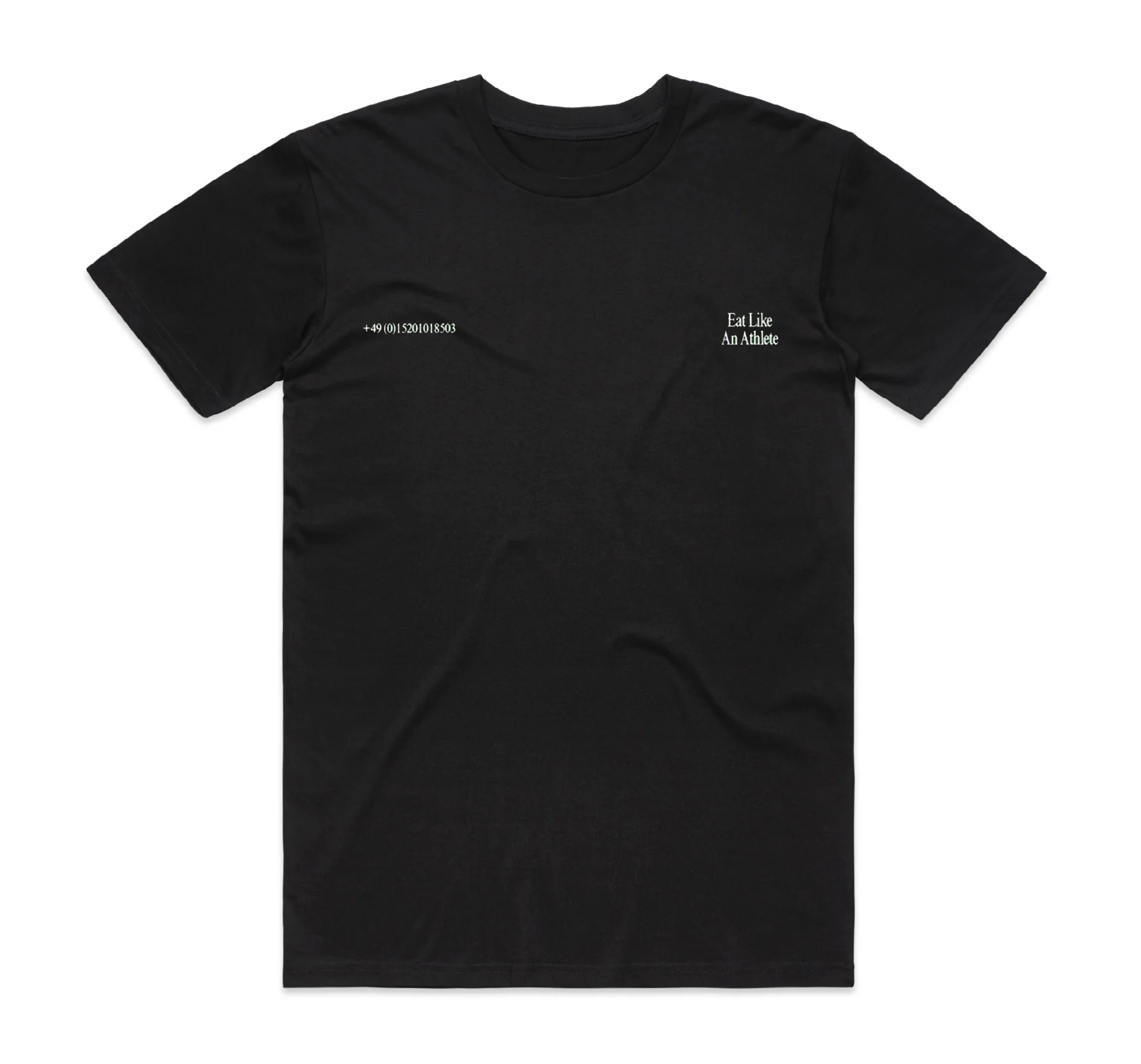 Eat Like An Athlete Black T-Shirt (Standard Fit) - Image 2