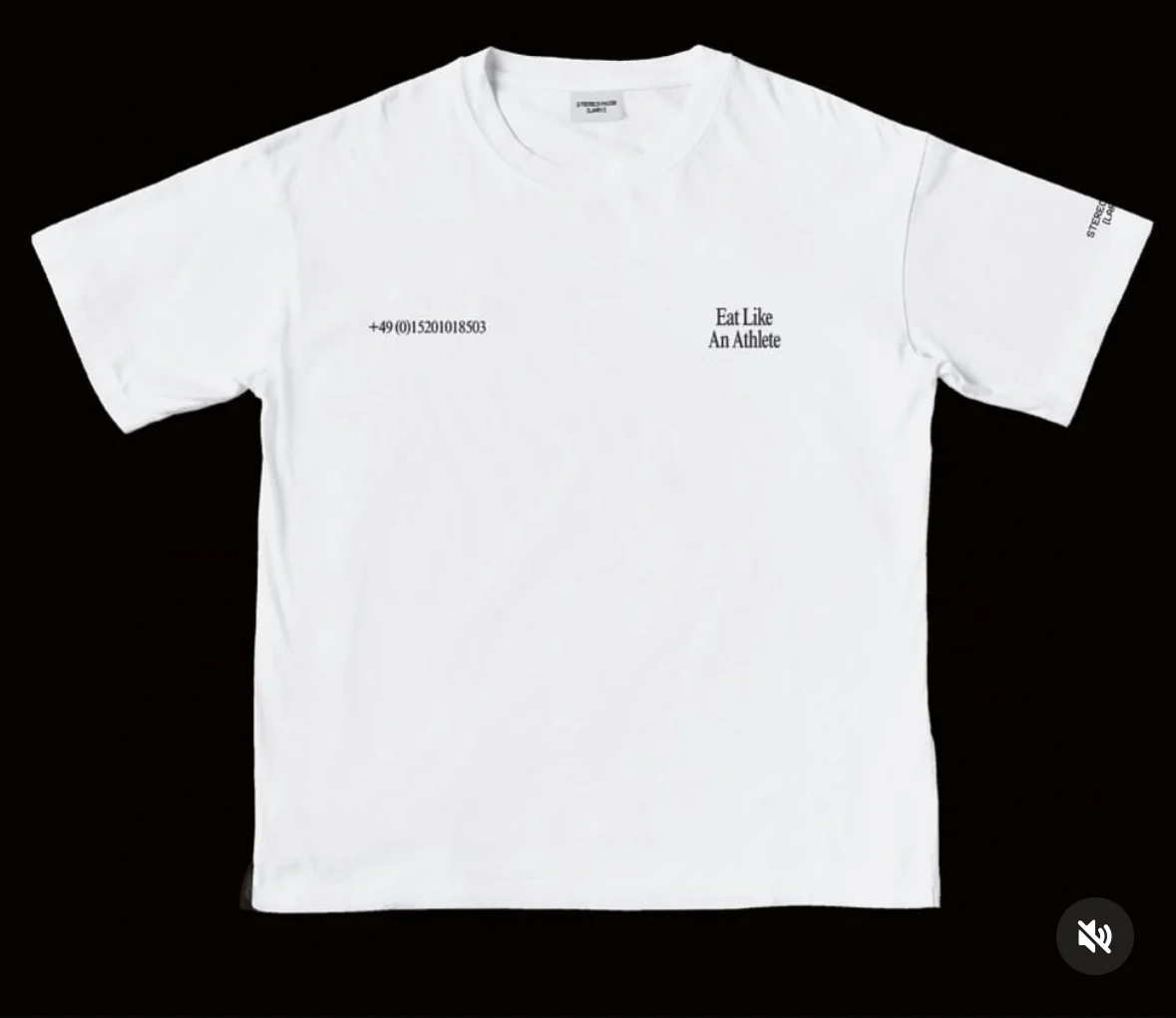 Eat like an Athlete T  ( Stereo Noir Edition ) oversized cut - Image 2