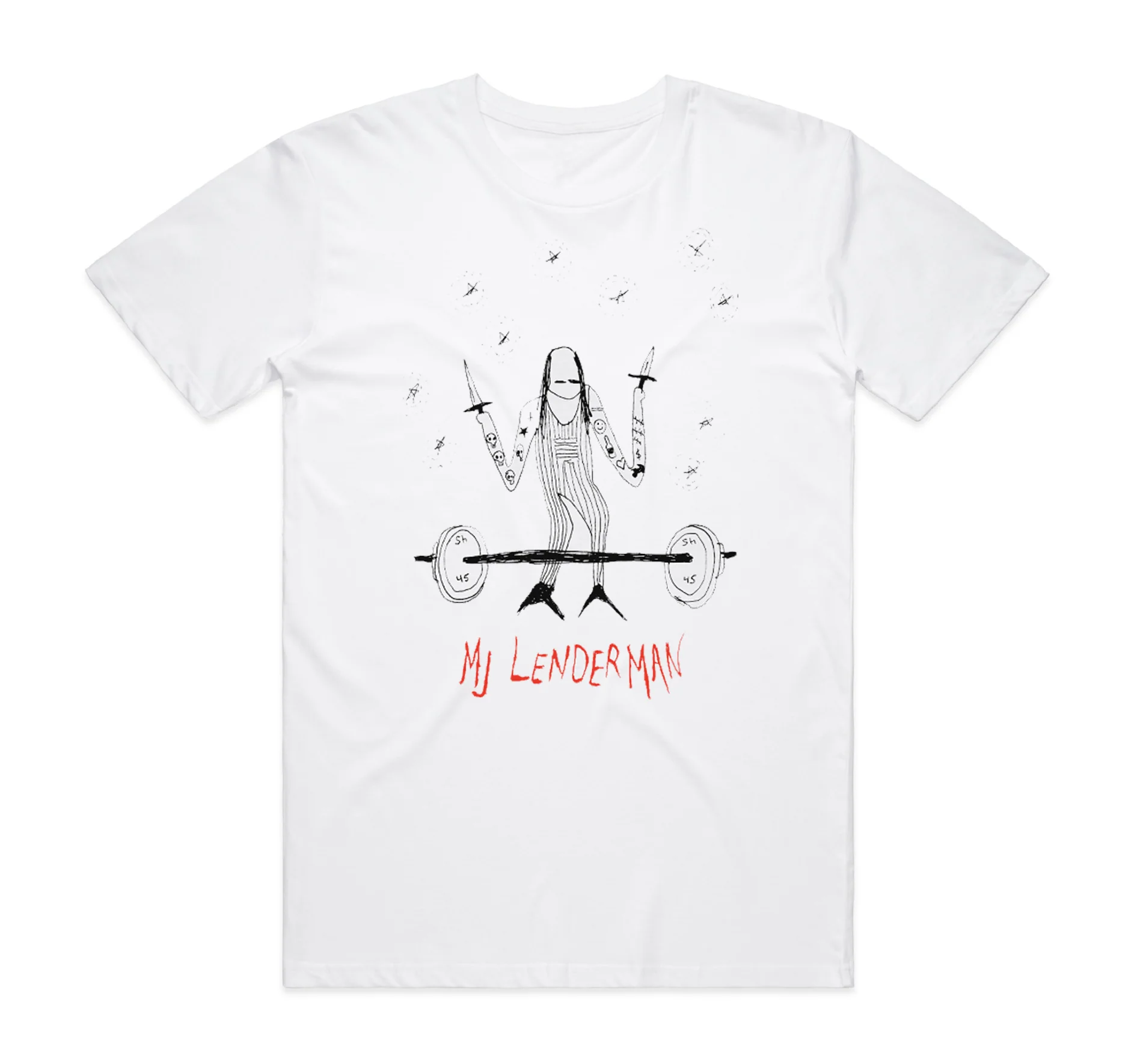 Weightlifter White T-Shirt
