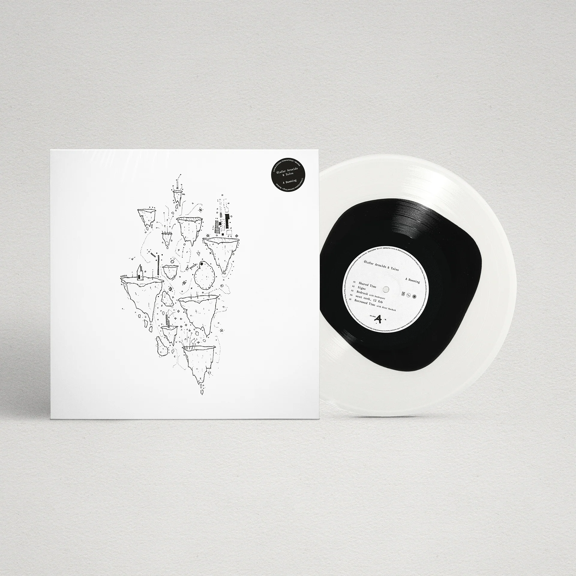 A Dawning Coloured LP w. Signed Art Print (white)