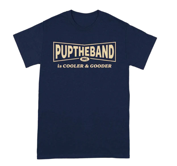 Cooler & Gooder Navy T-Shirt - Peach Print