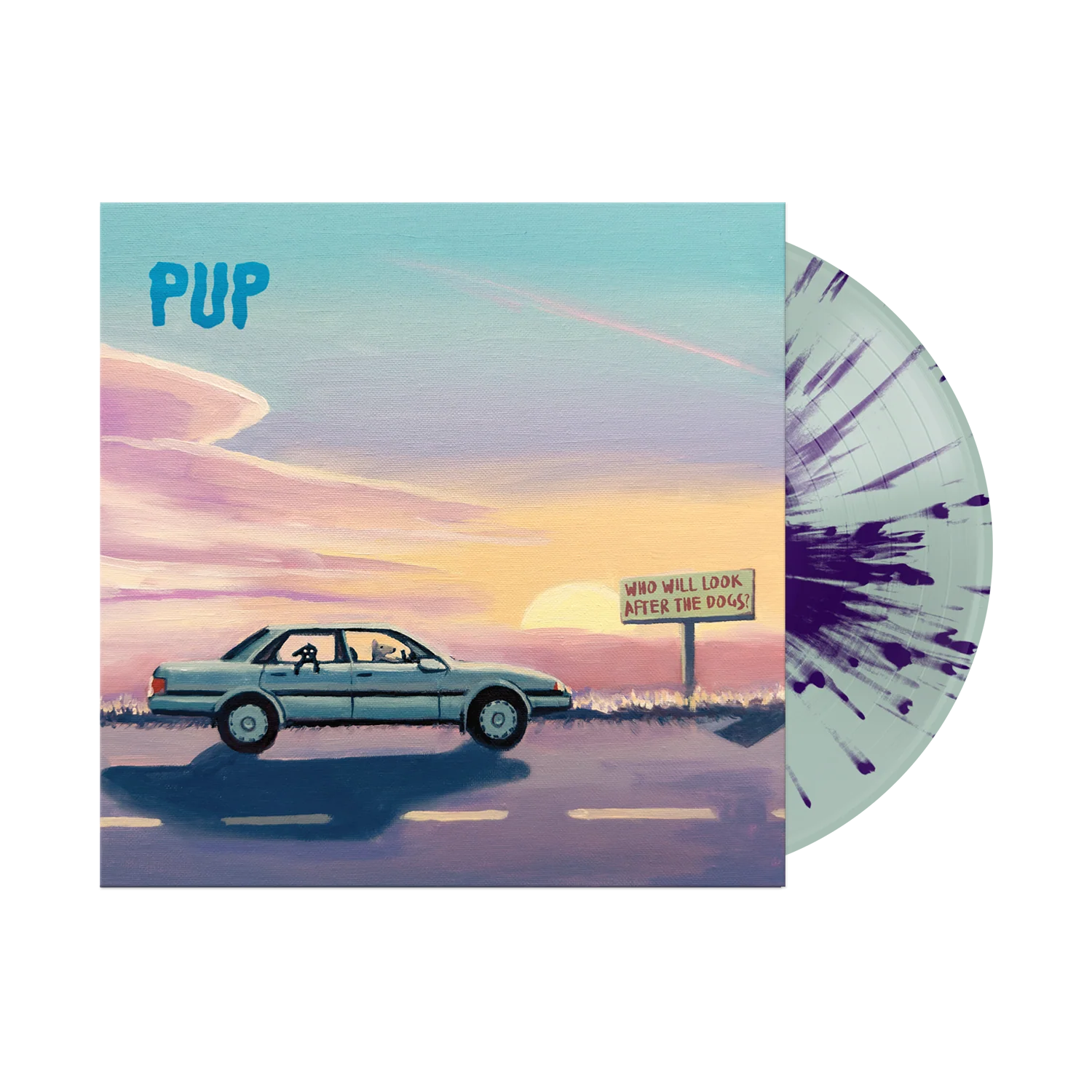 Who Will Look After The Dogs Seafoam With Purple Splatter LP