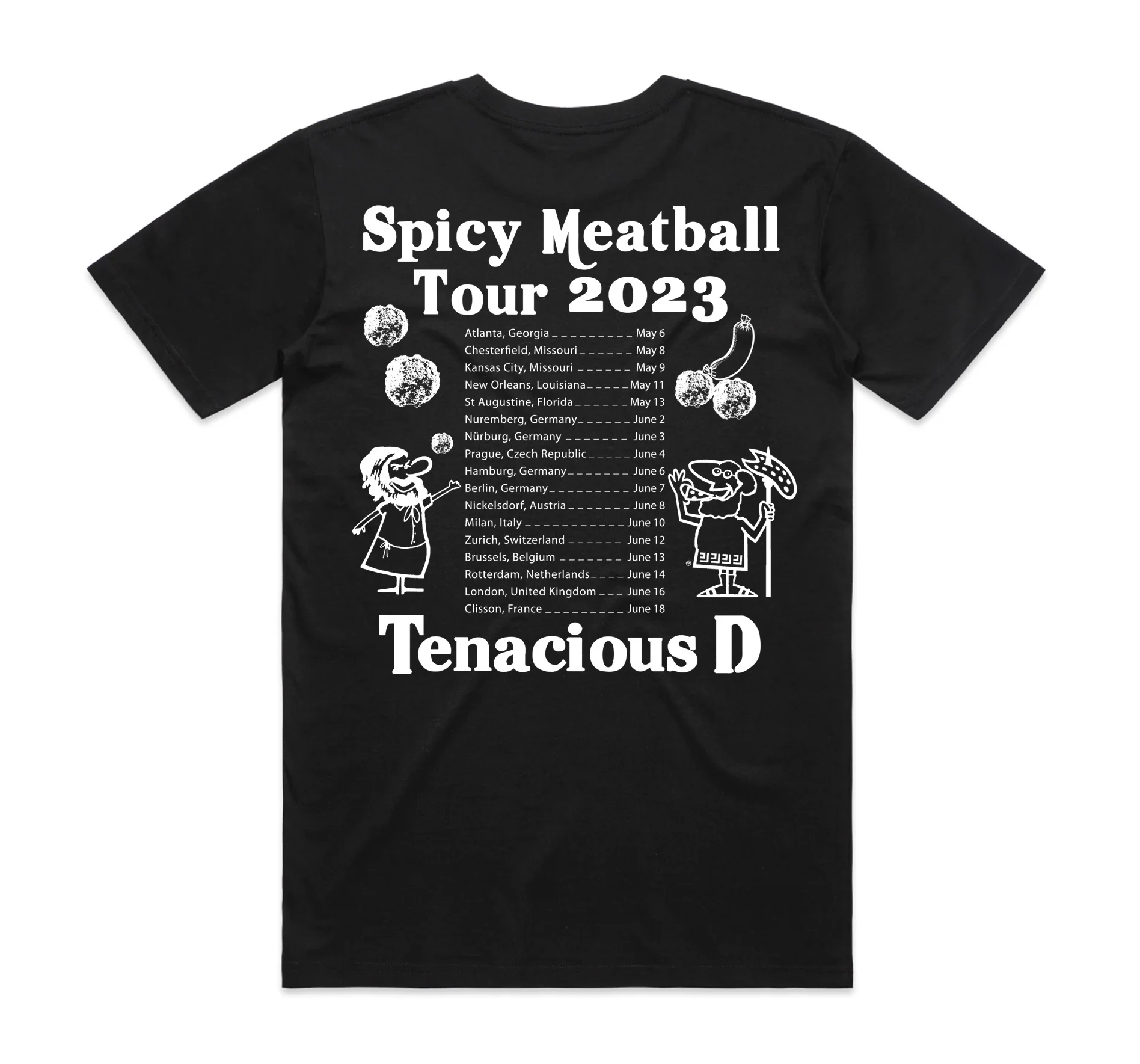 Spicy Meatball Tour 2023 T-Shirt Large - Image 3