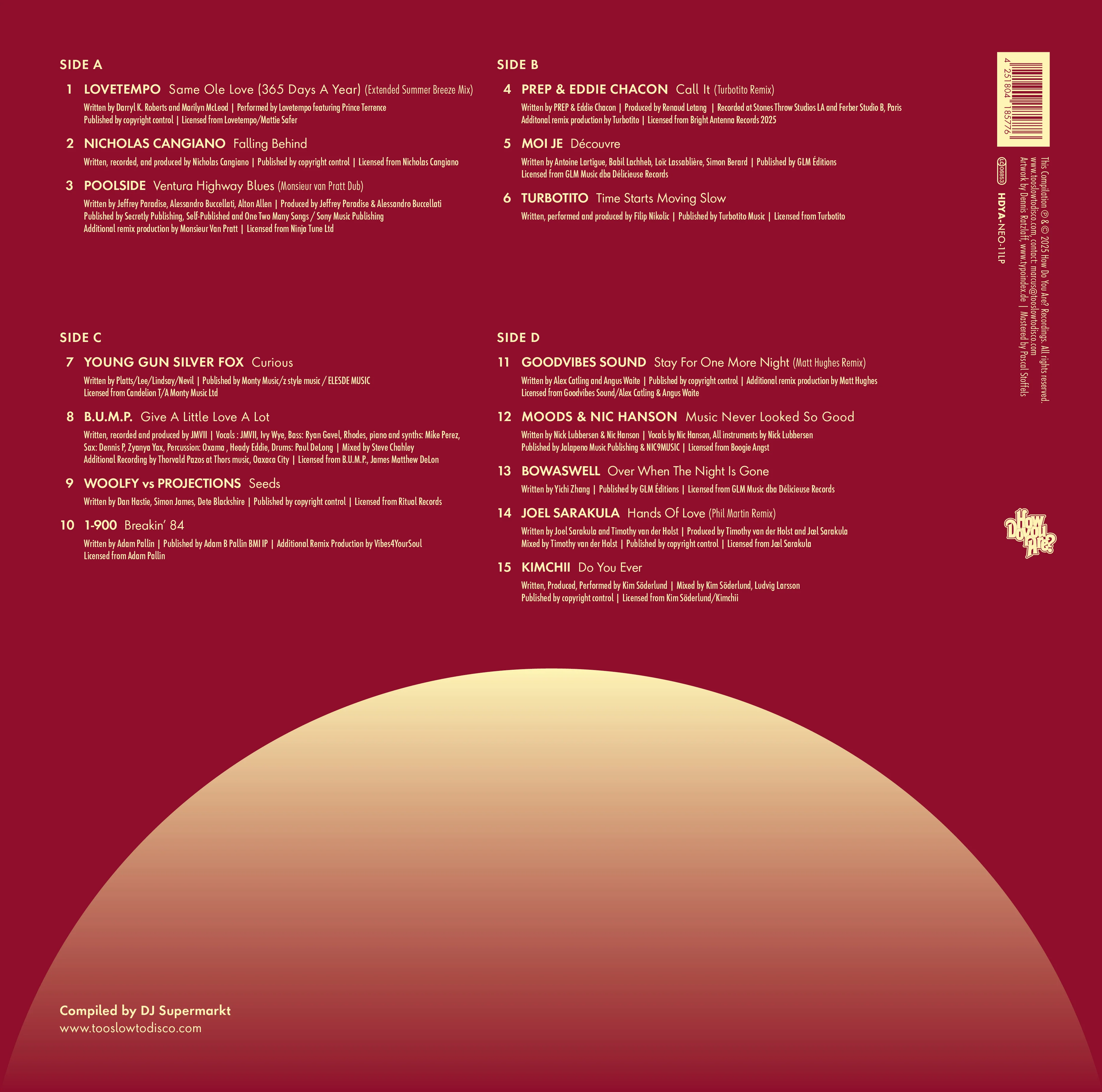 Too Slow To Disco NEO:  THE SUNSET MANIFESTO Volume 2 Limited Edition 2xLP - Image 3