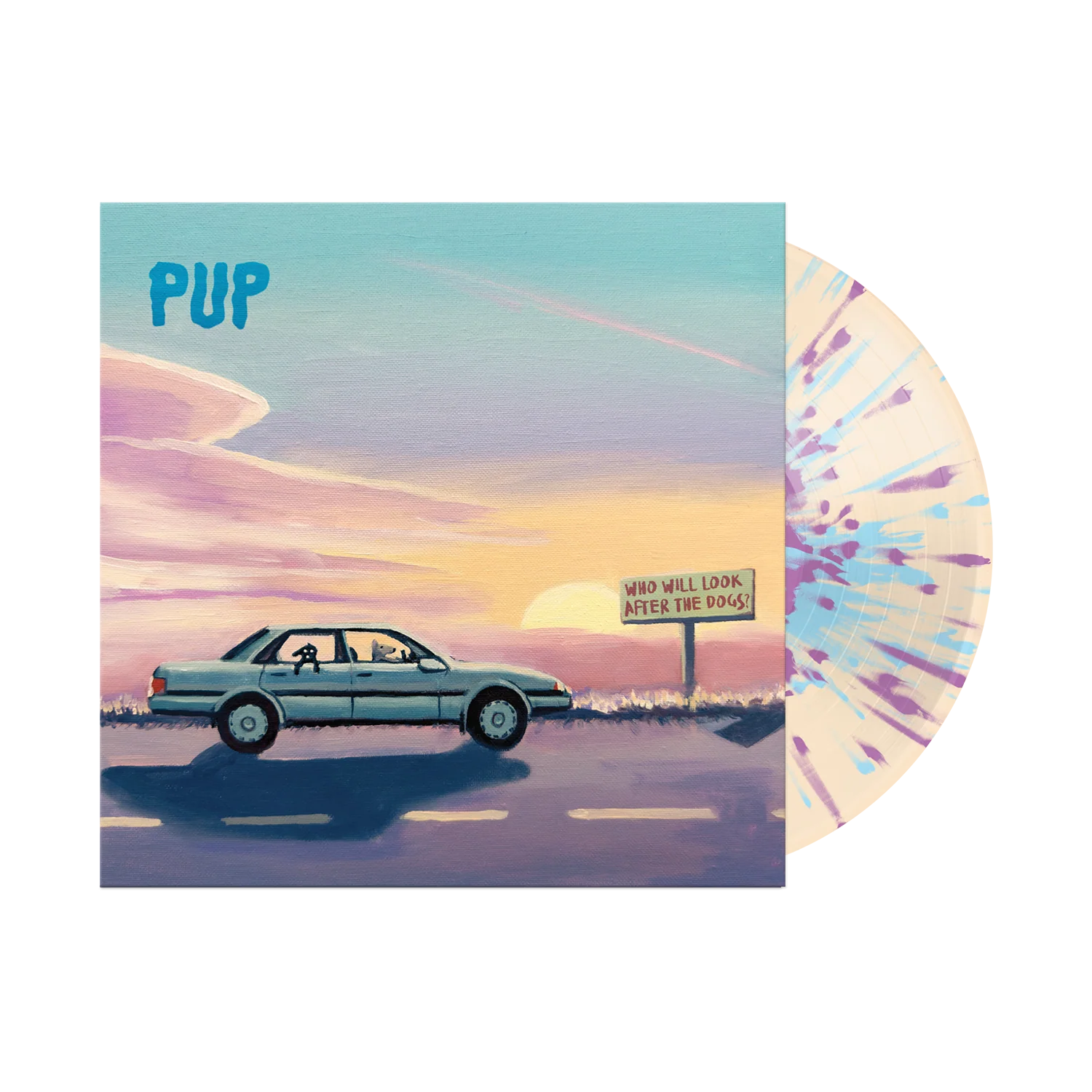 Who Will Look After The Dogs Bone w/ Baby Blue and Purple Splatter LP